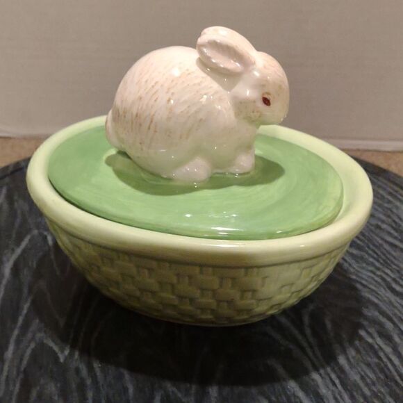 👍 Easter Candy Dish Bunny Rabbit C2 - Picture 3 of 7